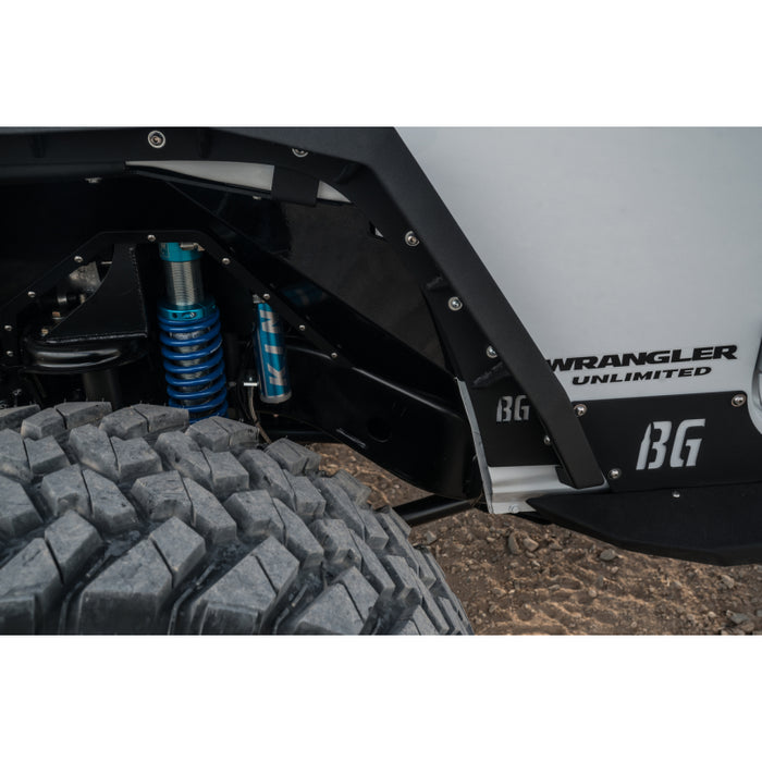 Bodyguard JK Fender System - Front And Rear Liners And Fender Flares Bare Metal Model 40898B