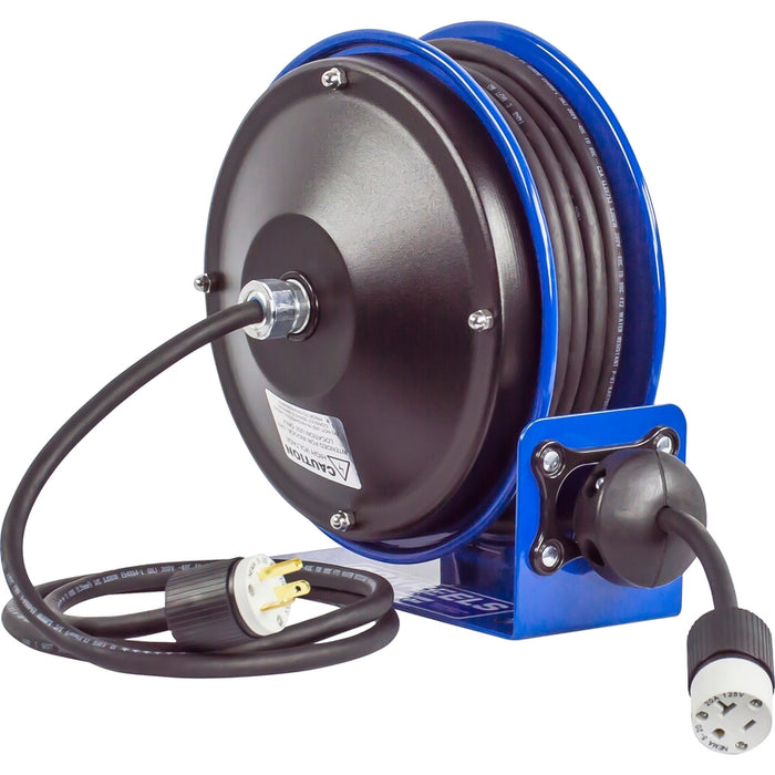 Coxreels PC10 Series Compact Spring Driven Cord Reel Single Receptacle 12 GA x 30 ft. - Cord Included Model PC10-3012-A