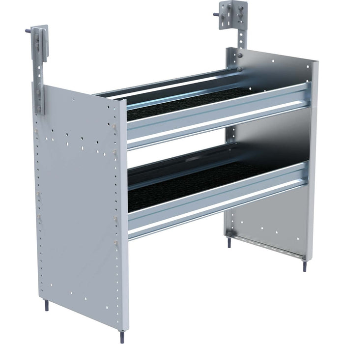 Ranger Design S2 2 Tray Aluminum Square Back Van Shelving for Box Trucks 16"x36"x26" Model S2-RA36-2