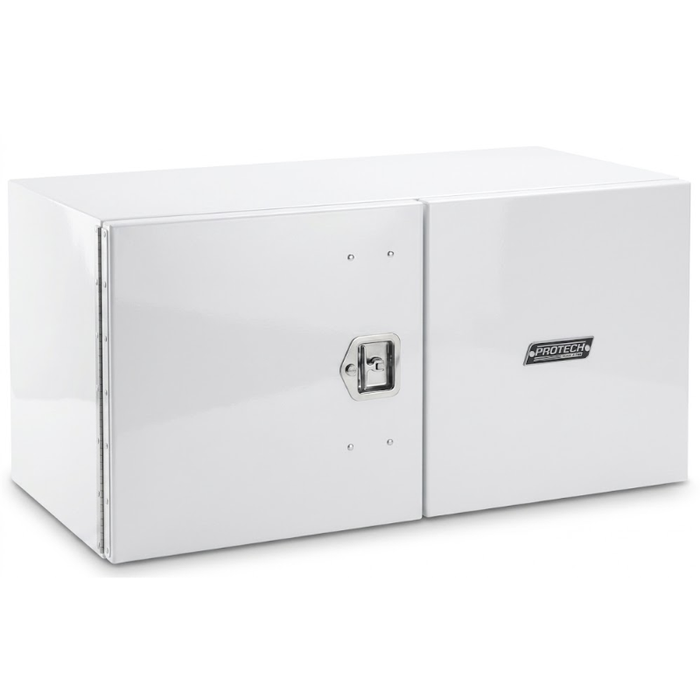 ProTech Underbody/Top Mount Box 18X24X36 Double Barn Door Style L/H White Steel Model 22-2155L-GW