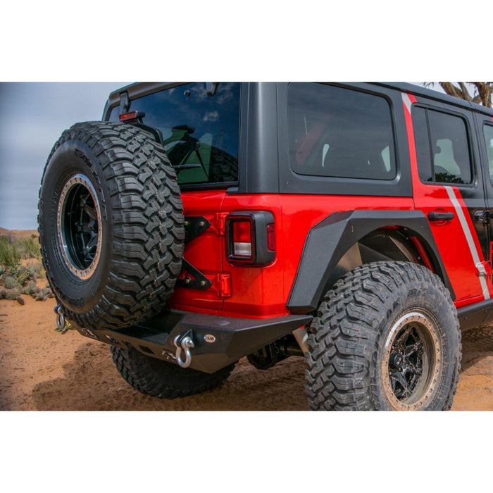 DV8 Offroad 2018-2025 Jeep Wrangler Tailgate Mounted Tire Carrier Model TCJL-01
