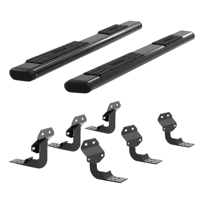 ARIES 6" x 75" Black Aluminum Oval Step Nerf Bars Model 4445037