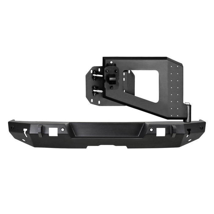 Westin WJ2 Rear Bumper Steel w/Sensors w/Tire Carrier Textured Black Model 59-82055