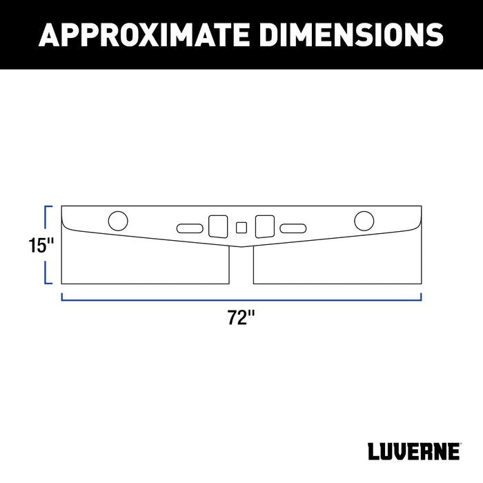 Luverne 15" Long Hitch-Mounted Textured Rubber Tow Guard (Fits 2", 2-1/2" or 3" Shank) Model 255200
