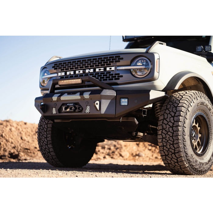 DV8 Offroad 2021-2025 Ford Bronco Mto Series Winch Front Bumper Model FBBR-01