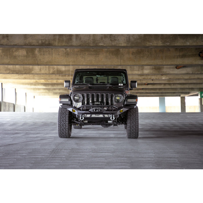 DV8 Offroad 2007-2025 Jeep GladiatorJT Wrangler JK JKU JL JLU Mto Series Front Bumper Model FBJL-12
