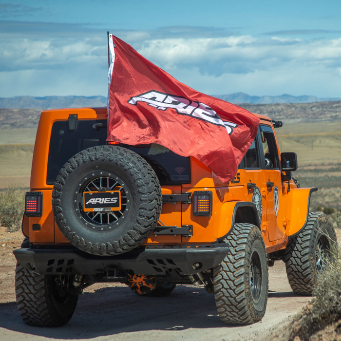 ARIES TrailChaser Jeep Wrangler Aluminum Rear Bumper Corners Model 2081221