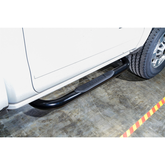 Dee Zee UltraBlack Powder Coated Steel Step Nerf Bars 3 in. Round Cab Length Model DZ370111