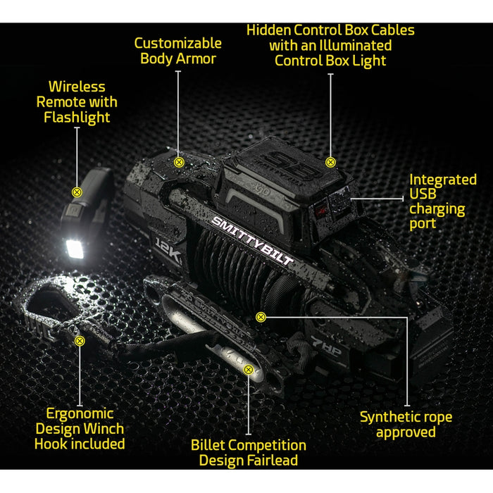 Smittybilt X2O GEN 3 10K Winch with Synthetic Rope Model 98810