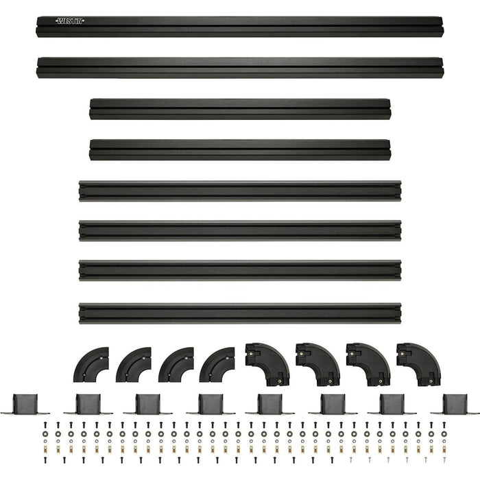 Westin EXP Roof Rack 50" W X 58" L For Full Size EXP Truck Cap Powder Coated Textured Black Aluminum Model 15-00155