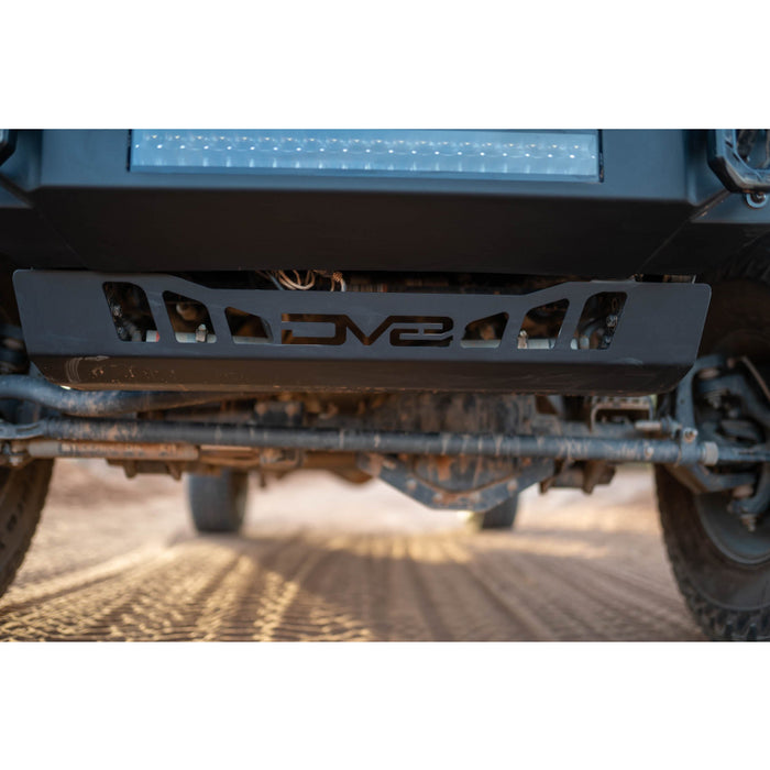 DV8 Offroad 2018=2025 Jeep Wrangler JL JL , Gladiator JT Front Bumper Sway-Bar Disconnect Motor Skid Plate Model SPJL-02
