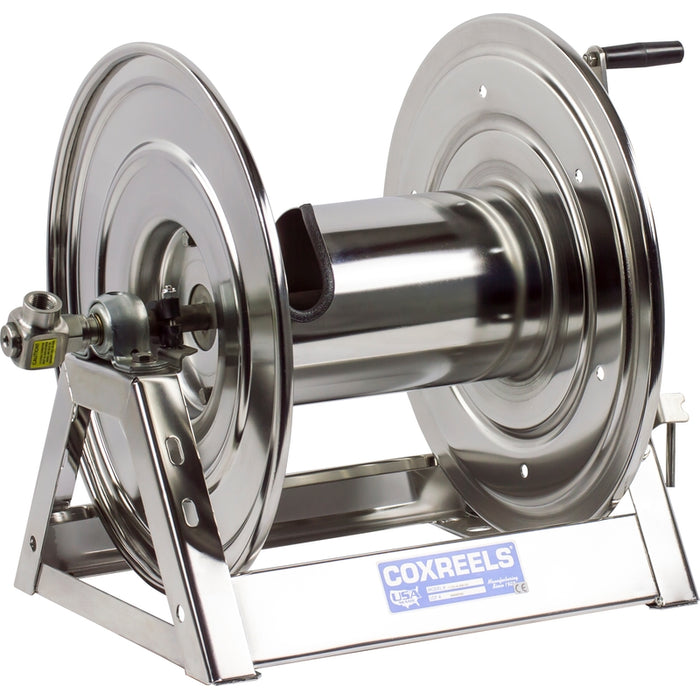 Coxreels 1125-SS Series Stainless Steel Hand Crank Hose Reel 1/2 in. x 200 ft. - No Hose 3000 PSI Model 1125-4-200-SP