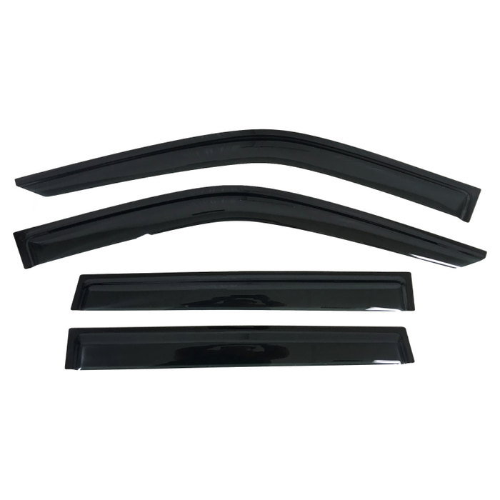 TrailFX Low Profile Side Window Deflector Tape-On Smoke Acrylic Set of 4 Model 4812H