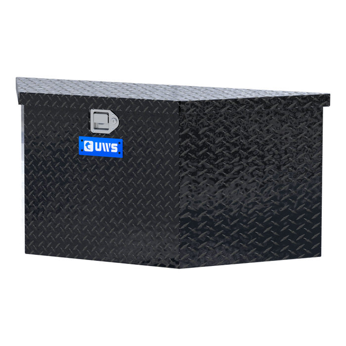 UWS Gloss Black Aluminum 49" Trailer Tongue Box Model TBV-49-BLK