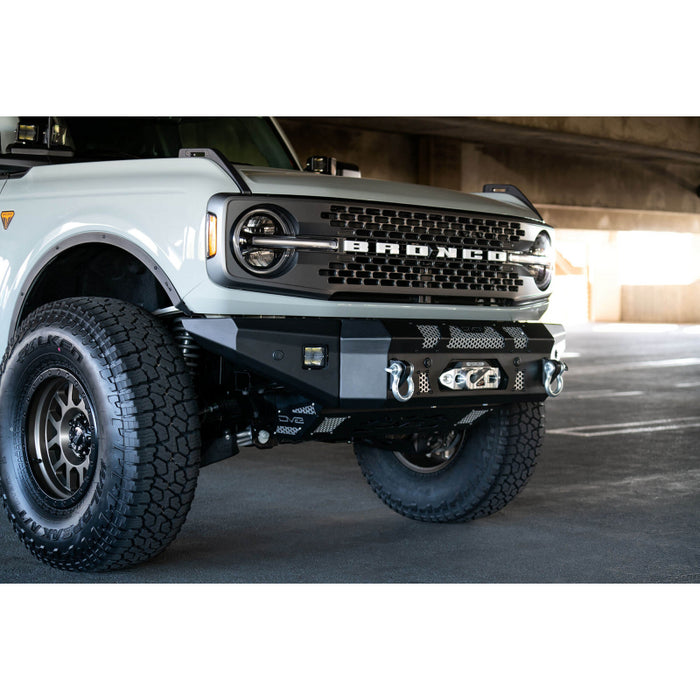 DV8 Offroad 2021-2025 Ford Bronco Mto Series Winch Front Bumper Model FBBR-01