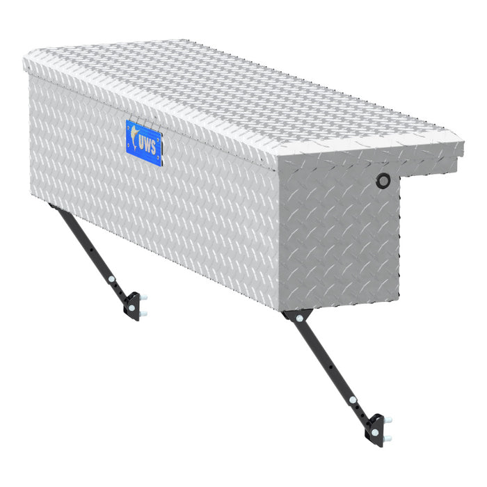 UWS Bright Aluminum 48" Truck Side Tool Box with Low Profile, Space-Saving Legs Model EC30201-MK2