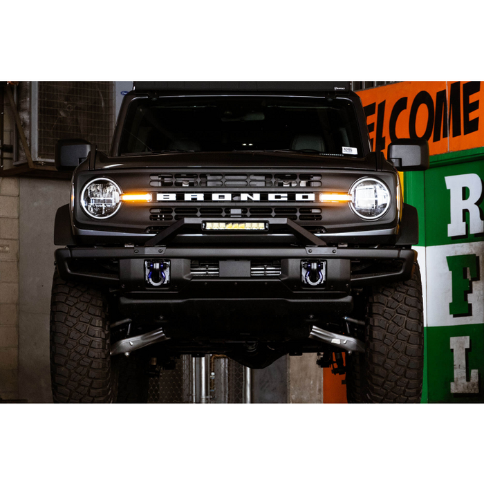 DV8 Offroad 2021-2025 Ford Bronco Factory Modular Front Bumper Bull Bar Model LBBR-04