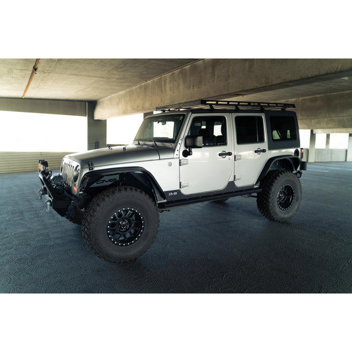 DV8 Offroad 2007-2018 Jeep Wrangler JK JKU Slim Fender Flares Model FDJK-07