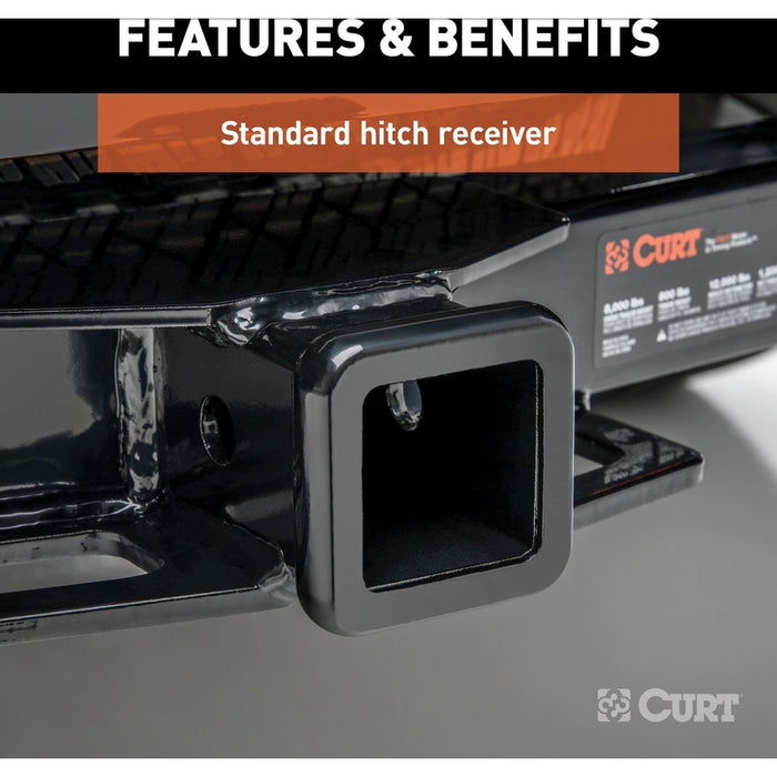 CURT 2-Inch Front Receiver Hitch, Fits Select Chevrolet Silverado, GMC Sierra 2500, 3500 HD Model 31091