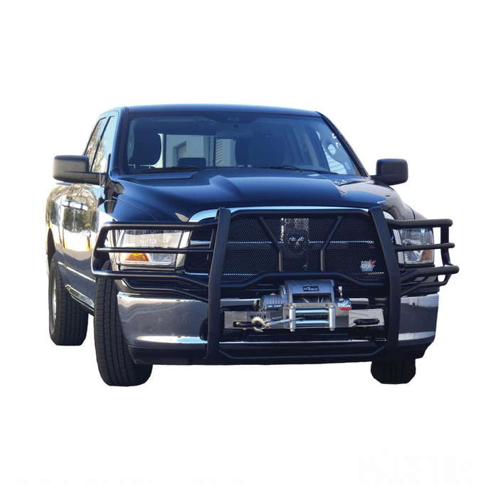 Westin HDX 1-Piece Winch Mount Grille Guard Black Steel Model 57-93545