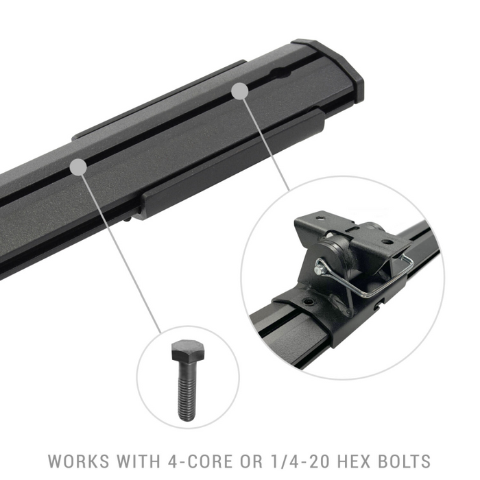 Go Rhino XRS Cross Bars  Bed Rail Kit for Full/Mid Sized Trucks W/Tonneau Cover T-Tracks Model 5935015T