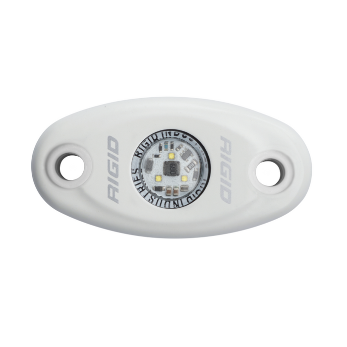Rigid Industries A-Series LED Light, Low Power, Cool White, White Housing, Single Model 480153