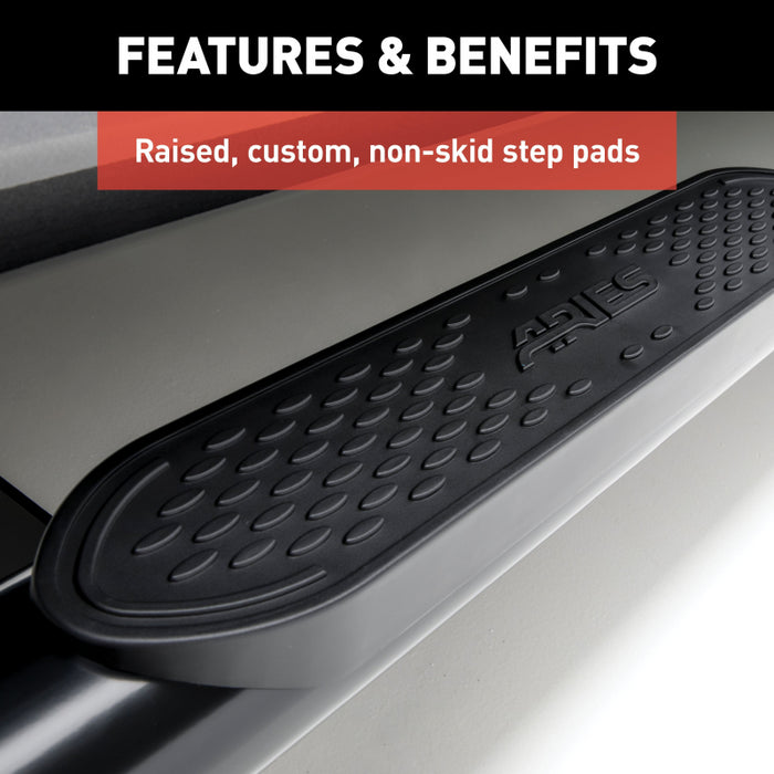 ARIES 4" Black Steel Oval Step Nerf Bars Model S223016