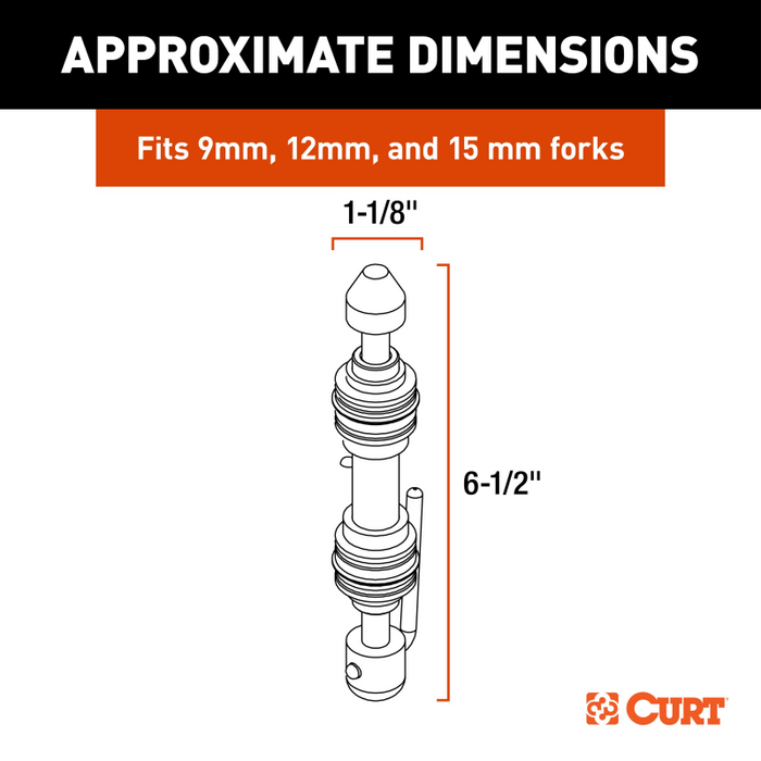 CURT Quick-release Bike Mount Accessory for Model 18123 Roof Rack  Model 18125