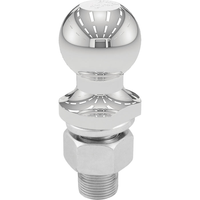 CURT Chrome Trailer Hitch Ball, 3,500 lbs, 1-7/8-Inch Diameter, 1 x 2-1/8-Inch Shank Model 40002