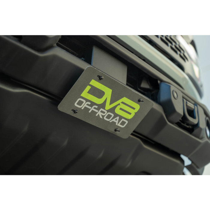 DV8 Offroad 2021-2026 Ford Bronco Capable Bumper Slanted Front License Plate Mount Model LPBR-05