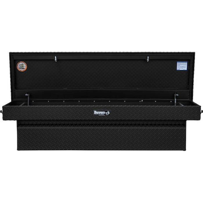 Buyers Products 23x20x71 Inch Textured Matte Black Diamond Tread Aluminum Crossover Truck Tool Box Model 1739440