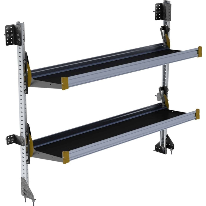 Ranger Design Fold-Away Cargo Van Foldable Shelving System - 2 Levels 65"H x 72"W Model F5-RA72-2