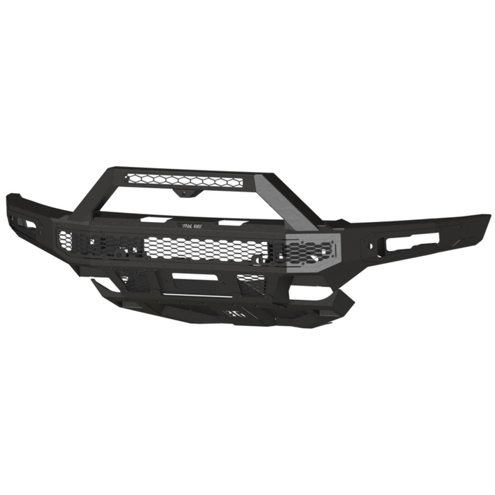 Bodyguard Freedom Front Baja Winch Mount Sensor Cutouts W/O Mesh Grille With Camera Harness & Pod Bare Metal Model LBF21IYBNB