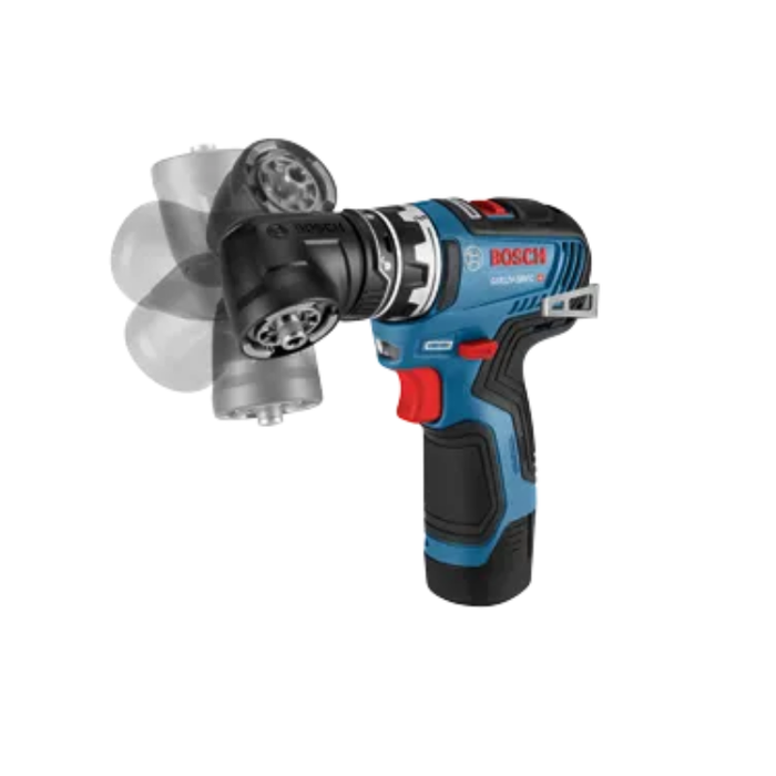 Bosch 12V Max Drill Driver With 5-In-1 Brushless Flexiclick System With (2) 2.0 Ah Batteries Model GSR12V-300FCB22