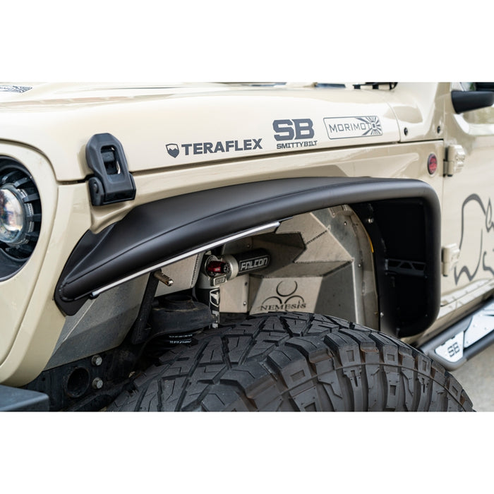 Smittybilt XRC Front Tube Fender Pair - Textured Black (18+ JL/JT) Model 77852