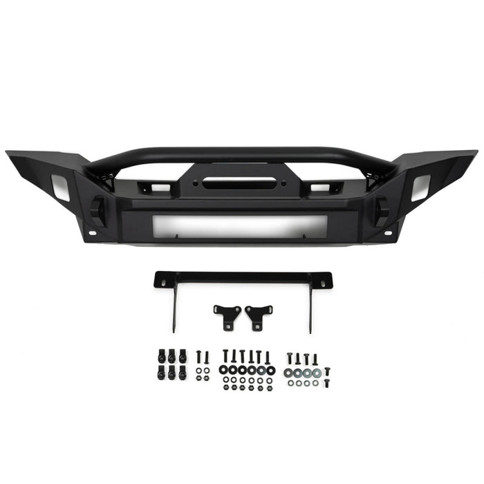 DV8 Offroad 2007-2025 Jeep GladiatorJT Wrangler JK JKU JL JLU Fs-7 Mid-Width Winch Front Bumper Model FBJL-07