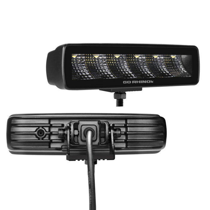 Go Rhino Blackout Series SIXLINE 6-LED Flood Lights Without Amber Model 750300621FBS