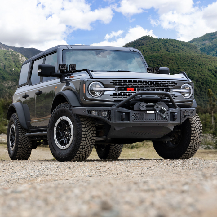 Go Rhino Rockline Winch-Ready Front Full Width Bumper With Overrider For Ford Bronco Model 331401T