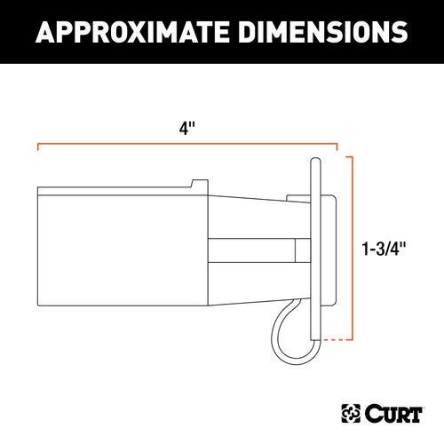 CURT 7-Way RV Blade Vehicle-Side to 6-Way Round Trailer Wiring Adapter with Tester, Center Pin Brake Lights Model 57265