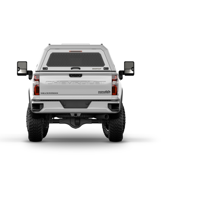 SmartCap OEM White Truck Bed Cap EVOc Commercial Series w/ Horizontal Locks Model EC0110-WH