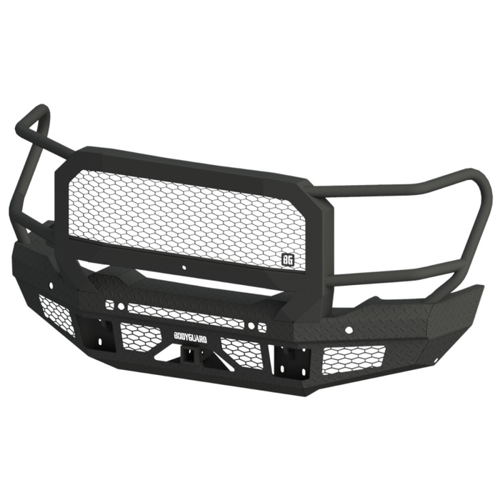 Bodyguard FT Front Extreme - Sensor Cutouts Fog Cutouts Receiver W/ Mesh Grille With Camera Harness Gloss Black Powder Coat Model JEG20BYGMH