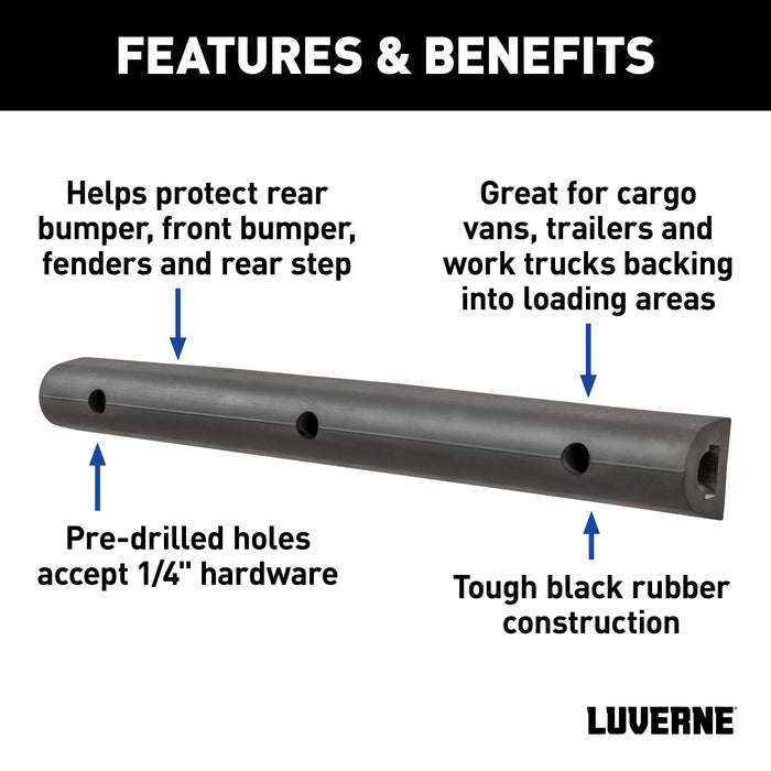 Luverne 20" Universal Rubber Bumper Strips (2-Pack) Model 2090616-2