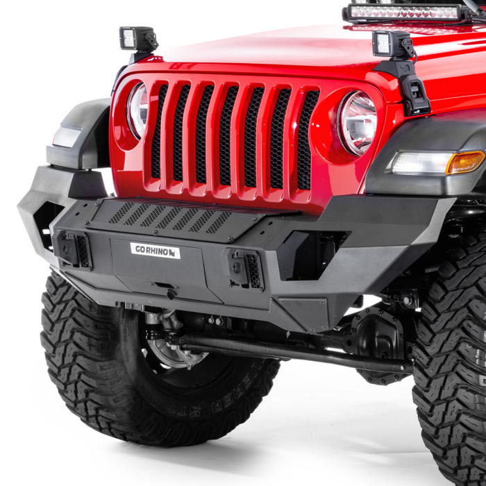 Go Rhino Trailline Winch Ready Front Full Width Bumper For Jeep Model 230121T