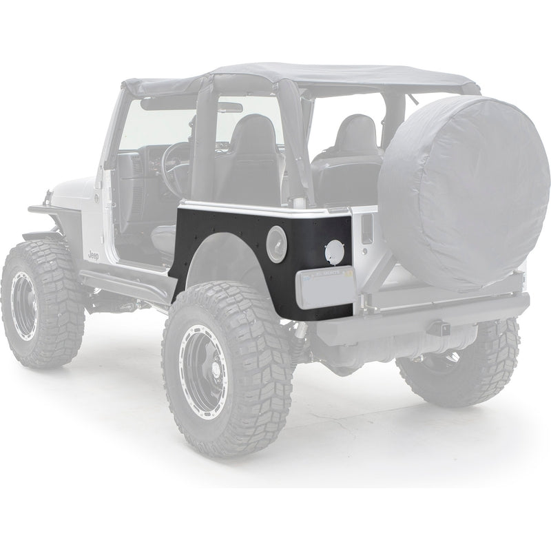 Smittybilt XRC Rear Corner Guards - Textured Black (97-06 TJ) Model 76 ...