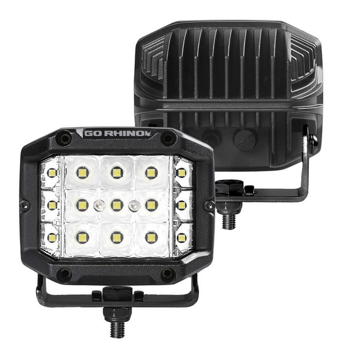 Go Rhino Bright Series Spot 4x3 Sideline Cube LED Light Model 750300323SCS