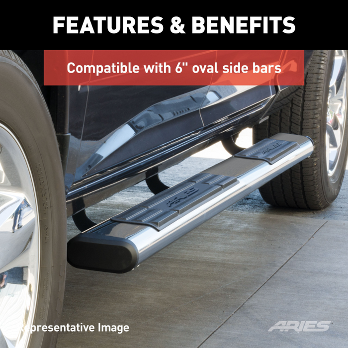 ARIES Mounting Brackets for 6" Oval Side Bars Model 4507