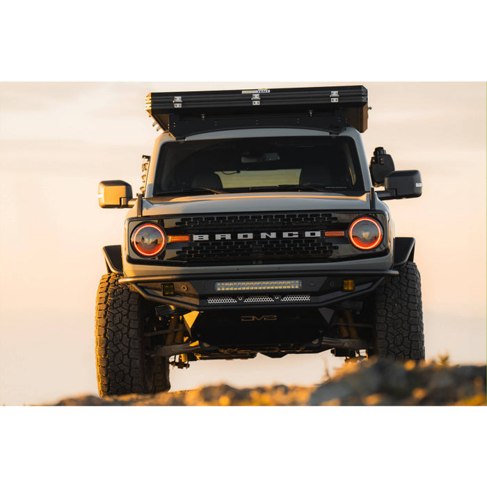 DV8 Offroad 2021-2025 Ford Bronco Competition Series Front Bumper Model FBBR-04