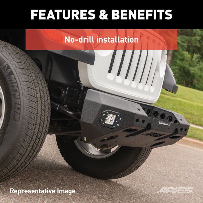 ARIES TrailChaser Jeep Wrangler JK Aluminum Front Bumper (Option 5) Model 2082044
