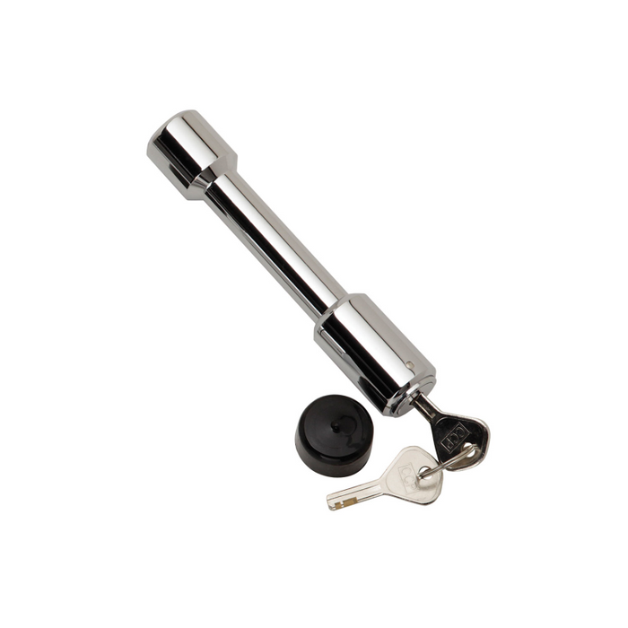 Draw-Tite Trailer Hitch Lock - 2 in. Square Receiver, 5/8 in. Pin Diameter, Dogbone Style, Chrome Model 580401