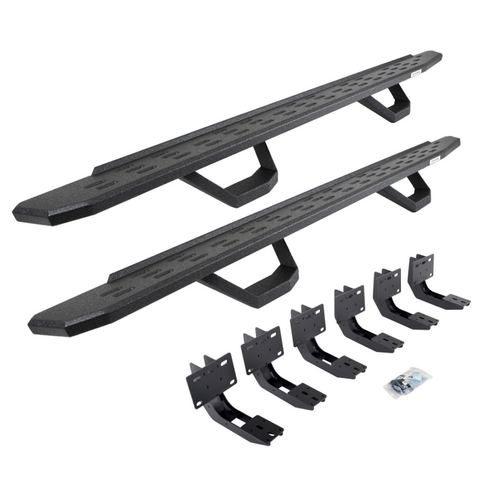 Go Rhino RB30 Running Boards with Mounting Brackets With 2 Pairs Drop Steps Kit Model 6963068720T